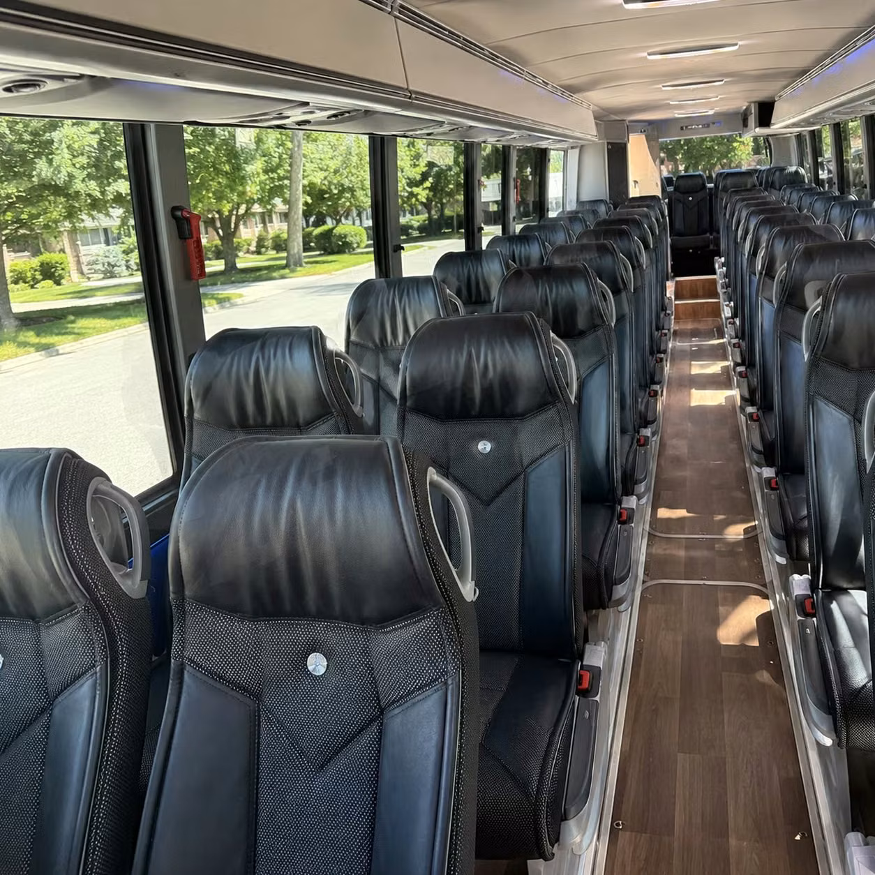 56 passenger charter bus interior