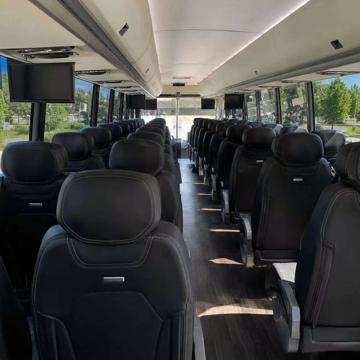 phoenix charter bus rental interior